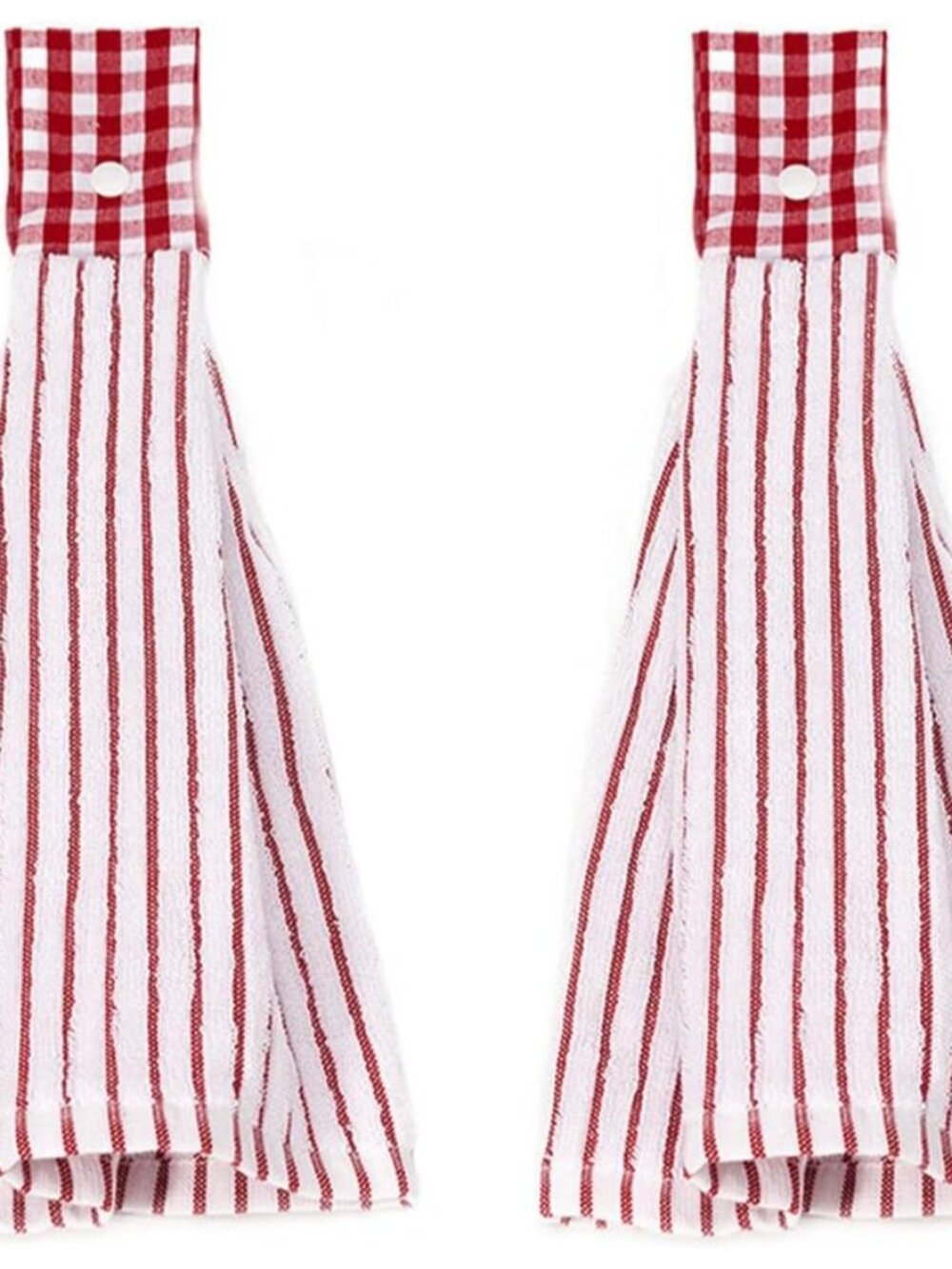 2 Pcs Cotton Classical Striped Hand Towel, Red Stripes